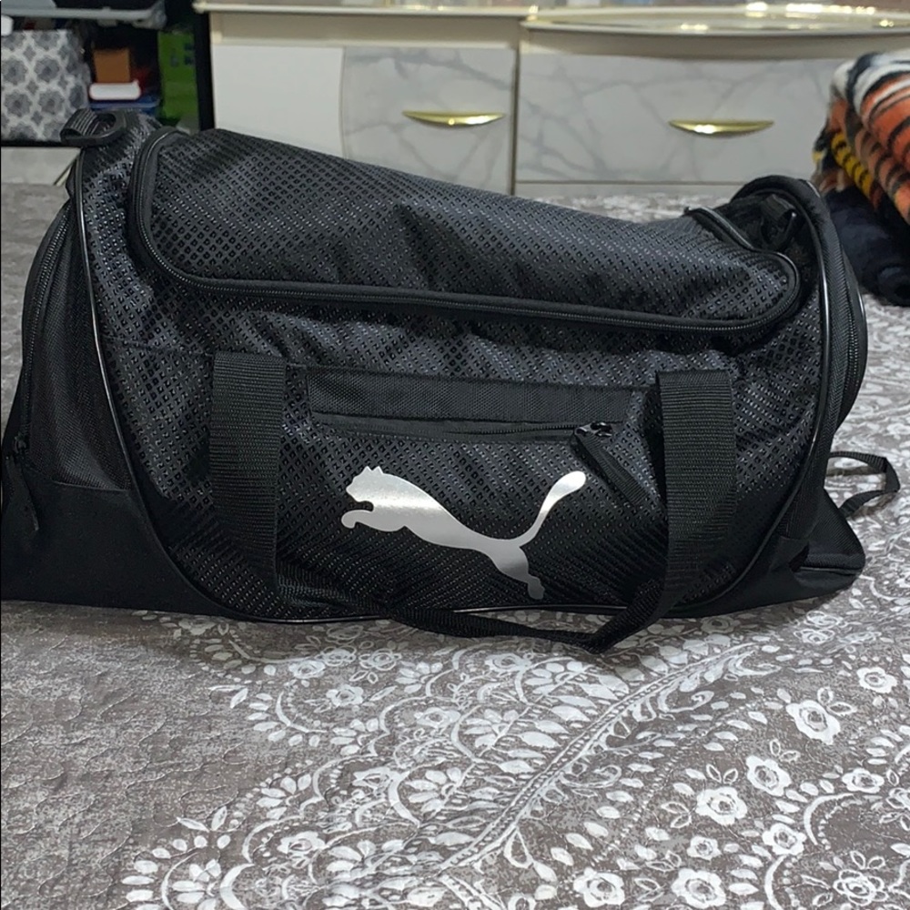 Black Puma Duffle Gym Bag